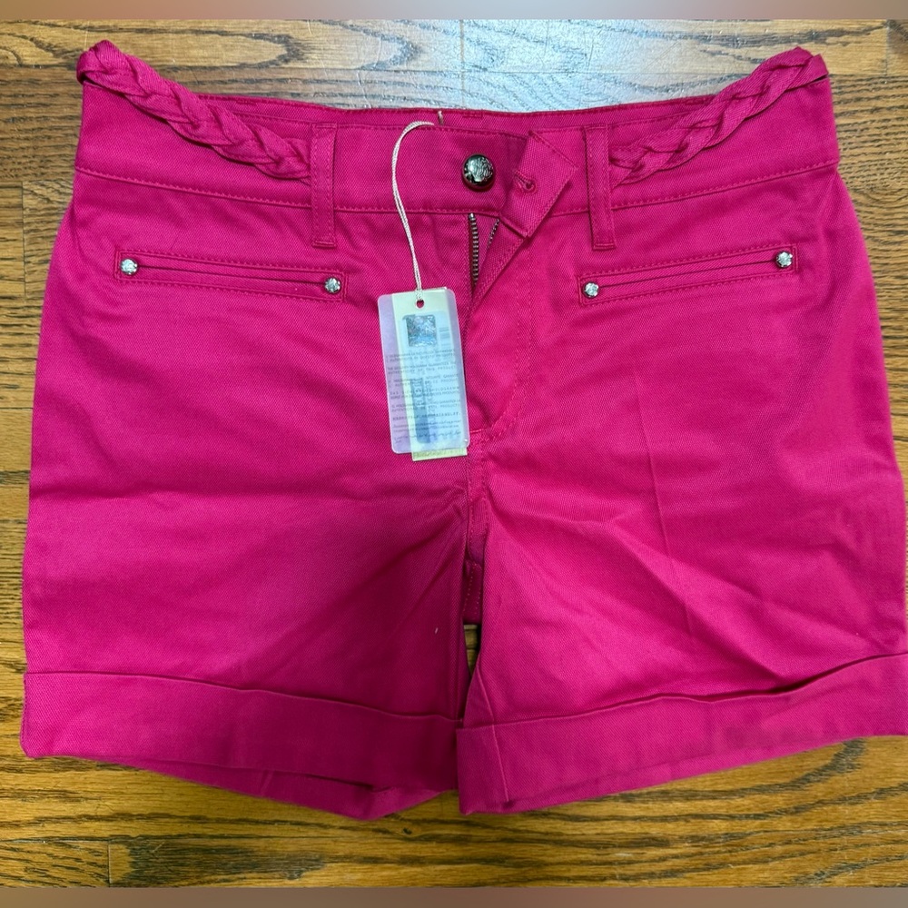 NWT ROBERTO CAVALLI Raspberry Pink Short  Euro Sz 40  Waist 30  $845
